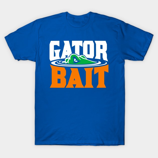 Gator Bait! - On Blue T-Shirt by humbulb